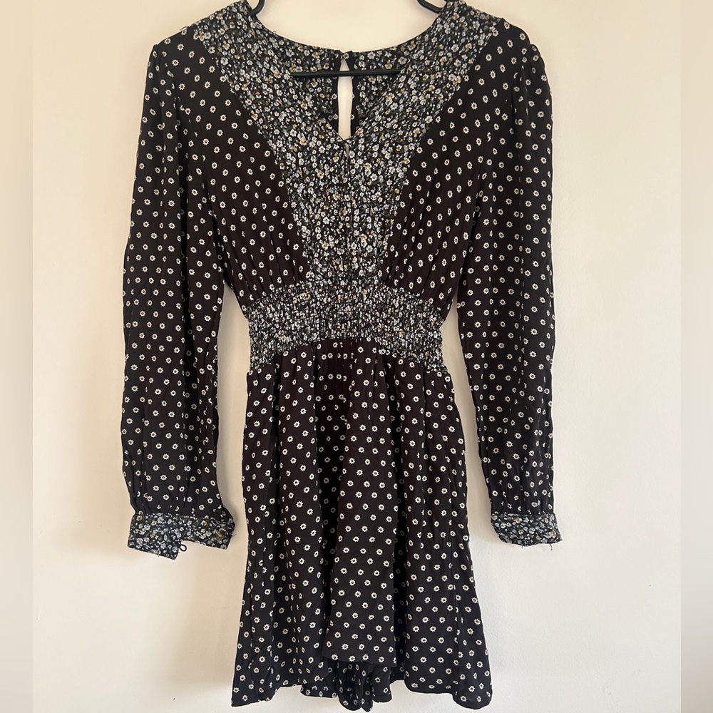 NWOT American Eagle floral black romper